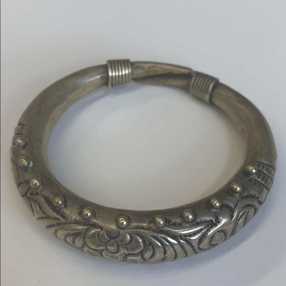 Silver Bohemian cuff bracelet from Swell